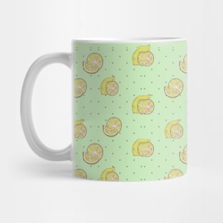 Lemon and Polka Dot Pattern Mug